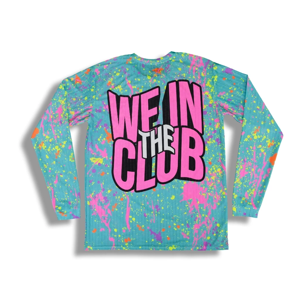 VSC We In The Club 2026 Long-Sleeve Mesh Cycling Tee — Neon Pink - Image 2